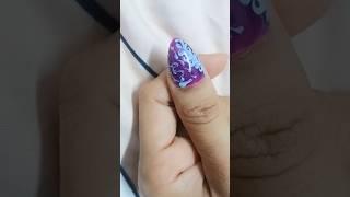 Easy nail art at home  #nailart #simplenails #nails purple and White nails