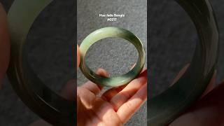 #0217 Olive Green Jade Bangle Size 59 #huajade #handmade #jadejewelry #bracelet