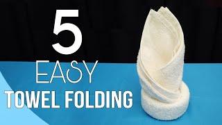 5 GREAT TOWEL FOLDING #towelfolding