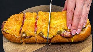 Nur 1 Stück Brot! Schmackhafter als Pizza! Ein schnelles und leckeres Rezept! Alle sind begeistert