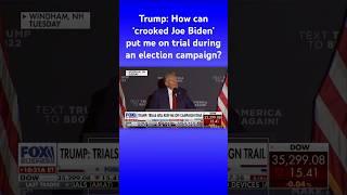 Trump obliterates Biden, DOJ: I’m sitting in a court room on ‘bulls—‘ #shorts