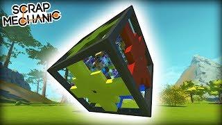 This AI Gyro Cube Flips From Side to Side! (Scrap Mechanic Gameplay)