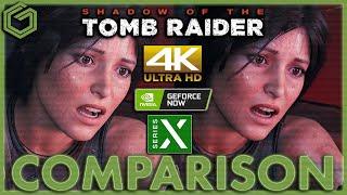 Shadow of the Tomb Raider - GeForce NOW RTX 3080 4K60 Shield TV vs Xbox Series X 4K60