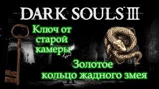 ЗОЛОТОЕ КОЛЬЦО ЖАДНОГО ЗМЕЯ / Ключ от старой камеры ► [Dark Souls 3 кольцо с золотым змеем]