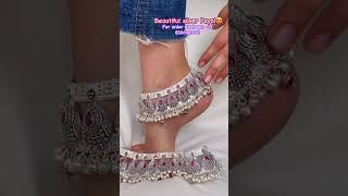 New beautiful designer silver Payalwith 70% off ️#youtubeshorts #shortsviral #love