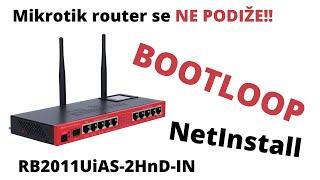 Mikrotik router bootloop *Kako reinstalirati RuterOS putem Netinstall-a* RB2011UiAS-2HnD-IN