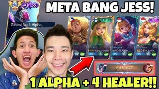 KING ALPHA COBAIN META JESS NO LIMIT FULL 4 HEALER!! #mlbbidcreator