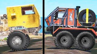 8х8 BigRig Truck vs 8x8 EMG ForeSteer - Beamng drive