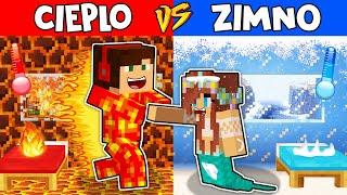 PIEKIELNIE GORĄCY POKÓJ  VS ULTRA ZIMNY POKÓJ  W MINECRAFT?! GPLAY & LUMI