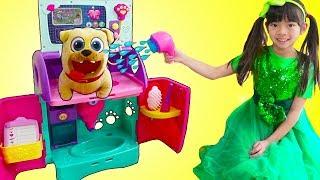 Emma Pretend Play Feeding & Giving Bath To Pet Animals Toys for Kids