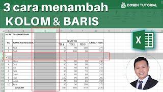 3 Cara Menambah Kolom dan Baris di Excel  | Cara Tambah Kolom di Excel