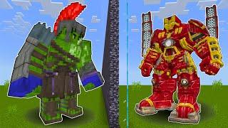 I Cheated with GLADIATOR HULK vs HULK BUSTER IRON MAN Mob Battle Competition in Minecraft!