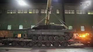 Leopard tank transported to Russia's Uralvagonzavod by truck