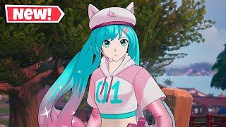 NEW NEKO HATSUNE MIKU Skin Gameplay In Fortnite!