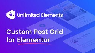 Custom Post Grid for Elementor