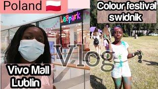 Vlog | living in Lublin Poland | Shopping mall | colour festival | rumbierejoice zimbabwean youtuber