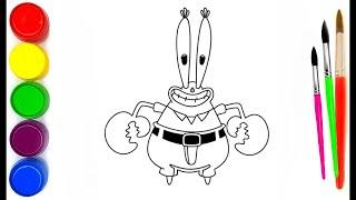 Как нарисовать мистера крабса | How to draw mr krabs | простое рисование мистера крабса для детей