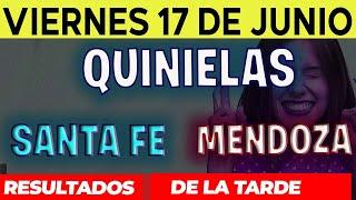 Resultados Quinielas Vespertinas de Santa Fe y Mendoza, Viernes 17 de Junio