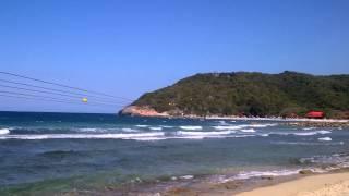 Matt riding down Dragon's Breath Flight Line on Labadee