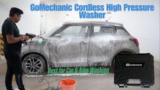 GoMechanic Cordless High Pressure Washer |Best Cordless Washer Pump for Car & Bike Washing