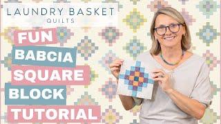 How to make a SIMPLE Babcia Square Block! - Granny Square Quilting Tutorial