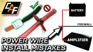 Run amplifier power wire like a pro! - How to install through firewall