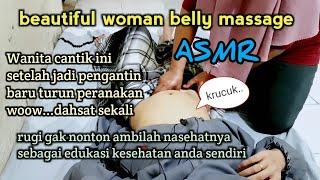 Latest beautiful woman's stomach massage