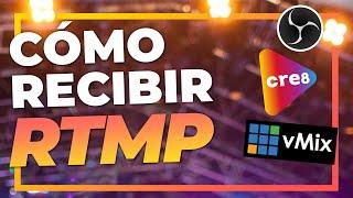  Cómo RECIBIR señales RTMP en vMix, Cre8, OBS y enviar por NDI o SDI ► Crea un servidor RTMP fácil