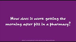 How does it work getting the morning after pill in a pharmacy?