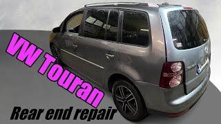 VW Touran 2006. Rear end repair. Ремонт задней части.