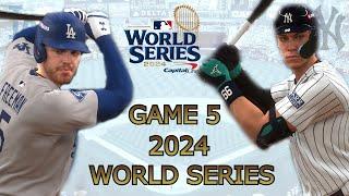 Yankees vs Dodgers - World Series 2024 Game 5 Full Game Highlights (MLB The Show 24 Sim)