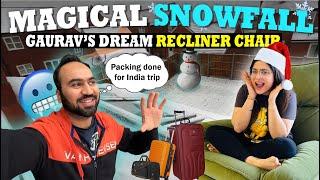 WE GOT SNOW ️ IN OUR NEW HOUSE Before Leaving for INDIA | Indian Youtuber In England