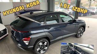 2024 HYUNDAI KONA DINSTINCTIVE (DENIM BLUE COLOUR) 1.0T 120hp 48v HYBRID REVIEW INTERIOR & EXTERIOR