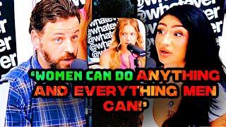 Andrew Wilson STUMPS RAGING Feminist Who Claims WOMEN Can Do ANYTHING MEN CAN!