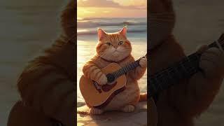 Guitar Whiskers by the Sea #shortsfeed #shortsvideo #shorts #ytshorts #cat #cartoon