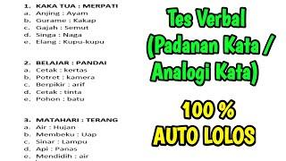 Tes Verbal ( Padanan Kata / Analogi Kata )