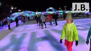 GoPro skating VDNH huge ice rink. MOSCOW Jan.2016