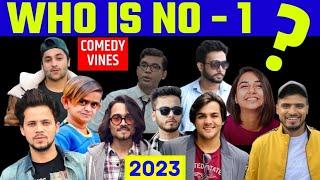 Top 10 most popular comedy vines youtubers in india 2023 | Indian india's subscribed  who is no 1