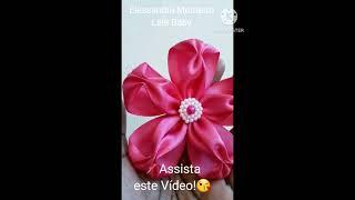 Flor de fita de Cetim|#Shorts #Diy #videoscurtos