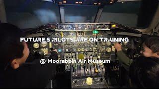 Cockpit Experience in Moorabbin Air Museum with kids