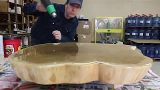 How to finish end grain wood slab