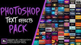 Photoshop Text Effect Pack V1 | Free Download [2021]