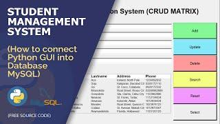 CRUD Student Management System (How to connect Python GUI into Database MySQL)