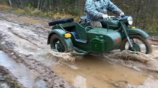 Китайский Урал на бездорожье. Мотоцикл Урал с китайским двигателем OFF ROAD. Месим грязь.