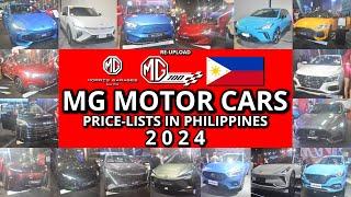 MG Motor Cars Price-lists in Philippines 2024: MG 100 | Cyberster, MG One, MG 4 & MORE | Re-upload