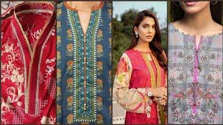 Khaddar Kurti Gala Designs With Laces || Winter Gala Designs 2024 || New Neck Designs!!