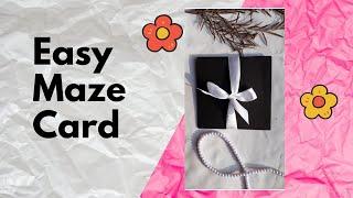 Maze Card Tutorial ।  Card for scrapbook । DIY