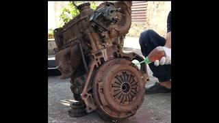 OLD RUSTY DIESEL ENGINE  RESTORATION #rusty #engine #restoration #short