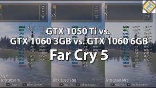 Far Cry 5 GTX 1050 Ti vs. GTX 1060 3GB vs. GTX 1060 6GB (Ryzen 5 2400G) 1080p