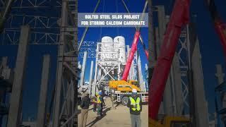 Bolted Steel Silos Project for Storing Calcium Carbonate